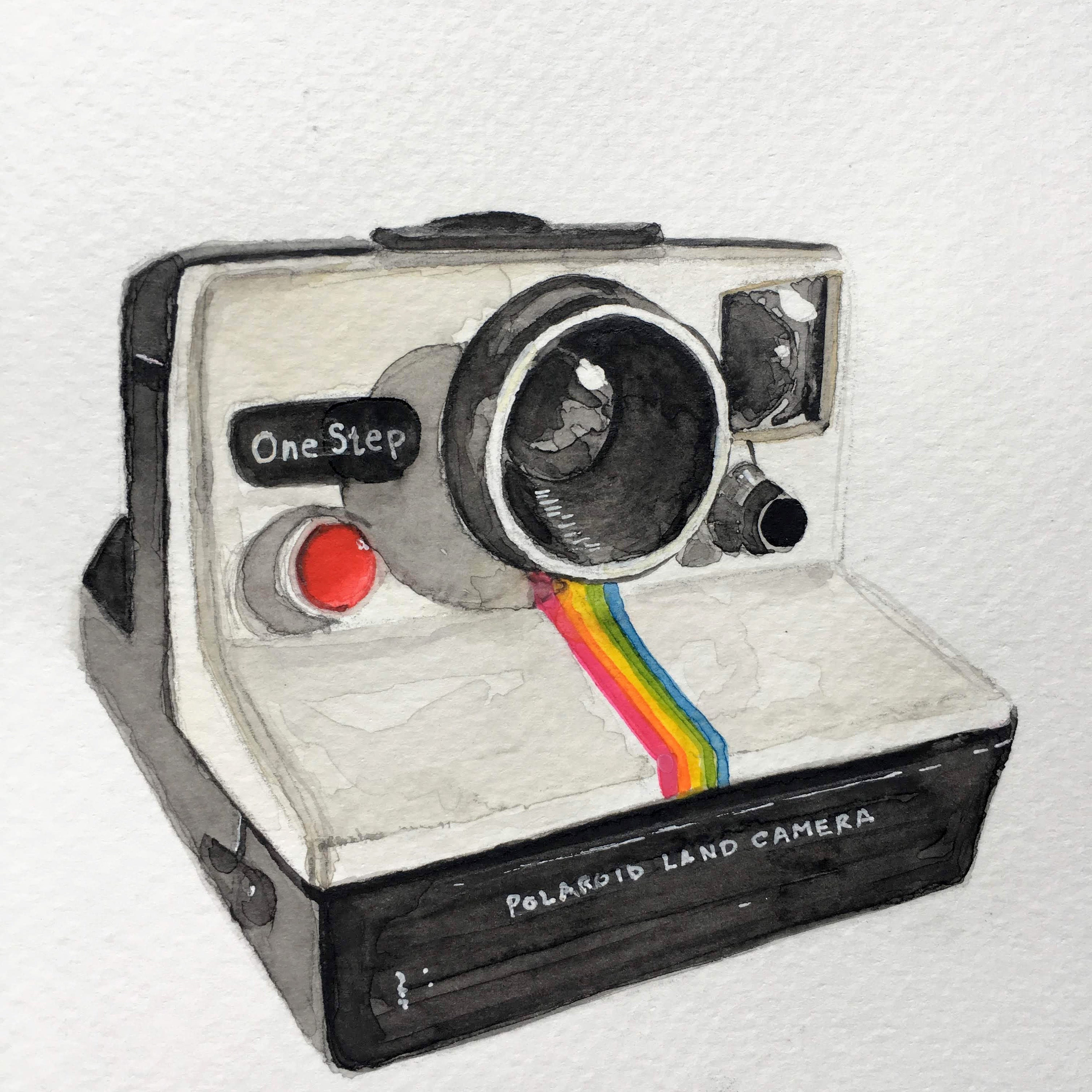 vintage Polaroid camera drawing by Lamont1984 on DeviantArt
