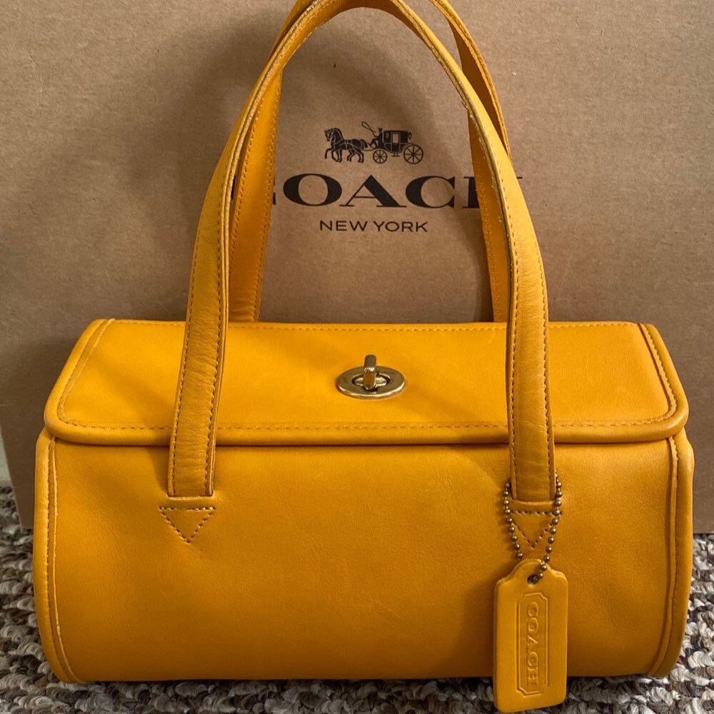 Coach CC435 Cary Sun Orange Soft Leather Shoulder Crossbody Hobo Handbag  New | eBay