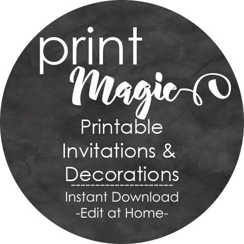 instant download invitations decorations party by printmagic