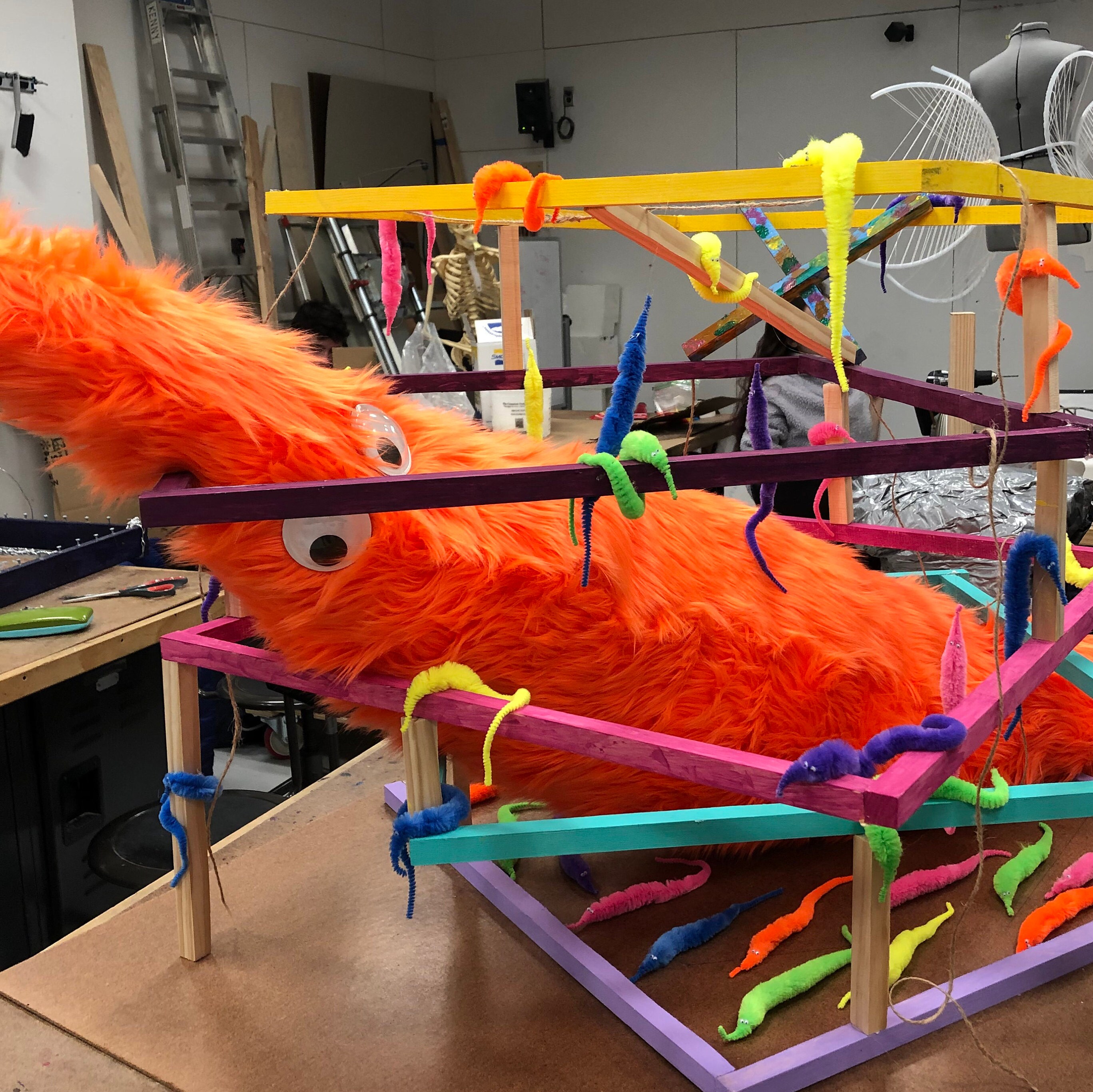 giant worm on a string plush amazon