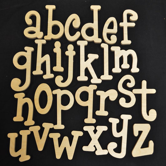 26 Pieces Big Wooden Letters for Craft Projects, 6-Inch Wood Alphabet ABCs  for Wall Decorations, 1/4-Inch Thick (White)