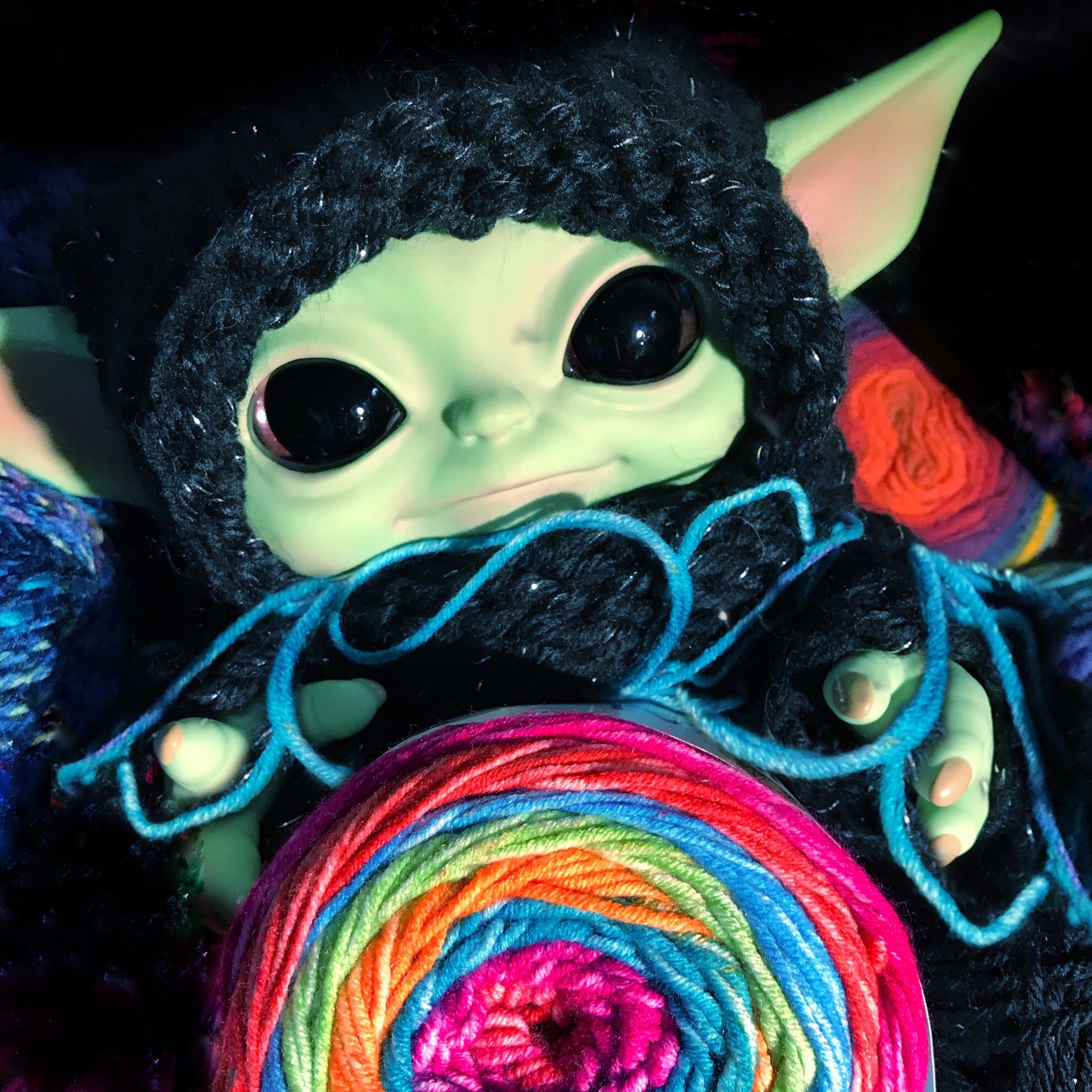 Art & Collectibles Fiber Arts Baby Yoda Hooded Swaddle PDF Knitting