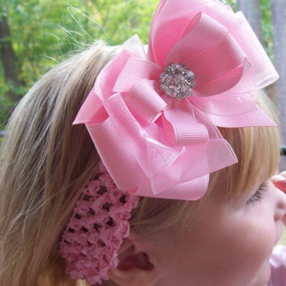 Handmade Boutique Hair Bows by JustinesBoutiqueBows on Etsy
