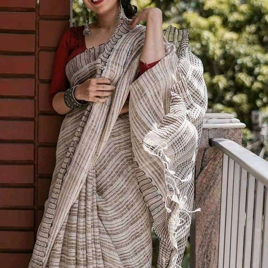 Plain khadi hotsell saree