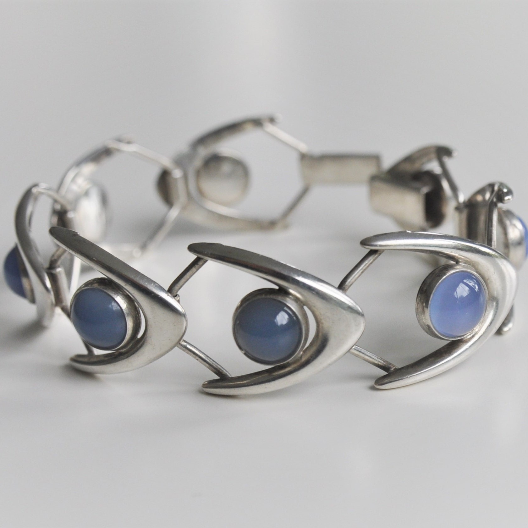 Hans Hansen Sterling Silver Hearts Bracelet Denmark 1950s - Etsy ...