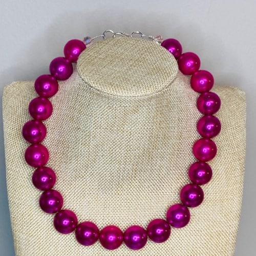 Blue Green Red Beaded Necklace Fashion Statement Big Necklaces for Women Etsy