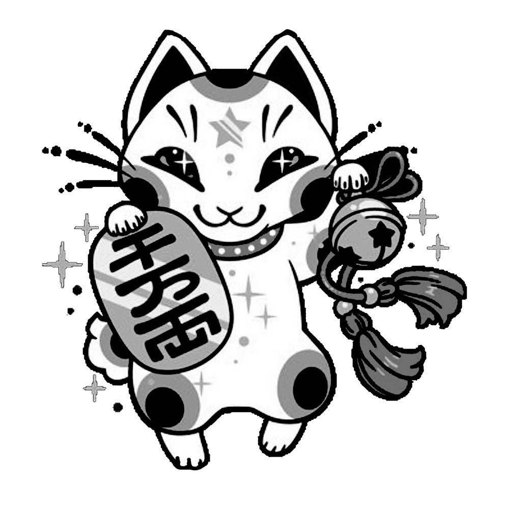 Манеки неко тату эскиз