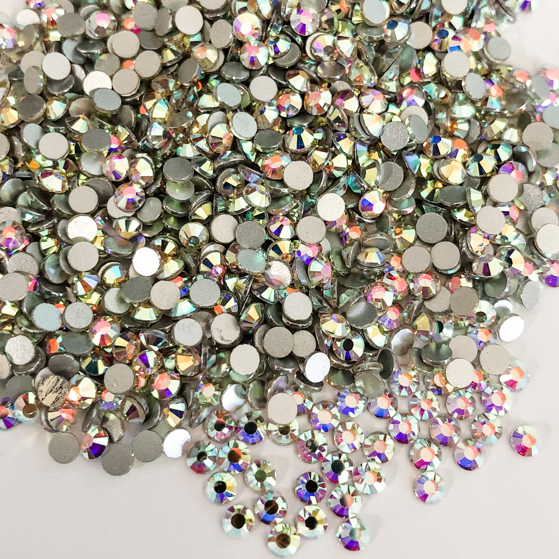 Liiouer Hot Pink Rhinestones, Crystal Bling Gemstones Mixed Color  Rhinestones for Crafts, 16000PCS AB Color Non-Hotfix Flatback Resin Jelly
