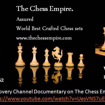 Classical Art Series chess set Rose-gold & Black Coated Alluminum 13 x 13  with 2.5 Chess Pieces