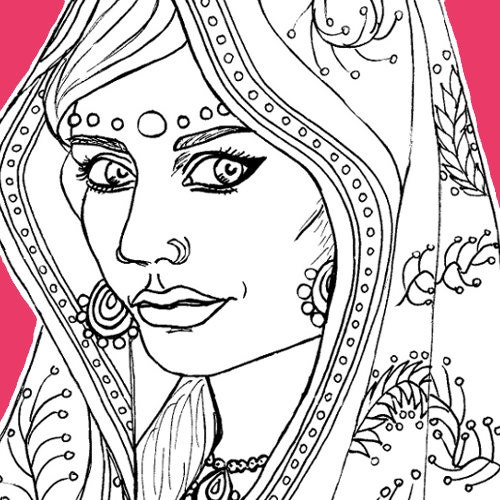 vampire girl adult coloring page and digital stamp etsy canada