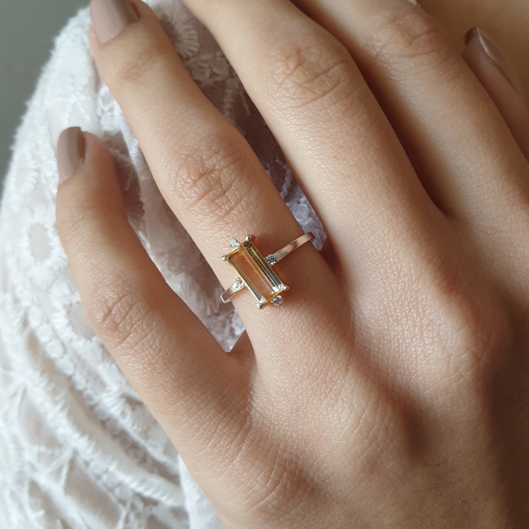 39 Ct Moissanite Verlobungsring Im Strahlenschliff Etsy