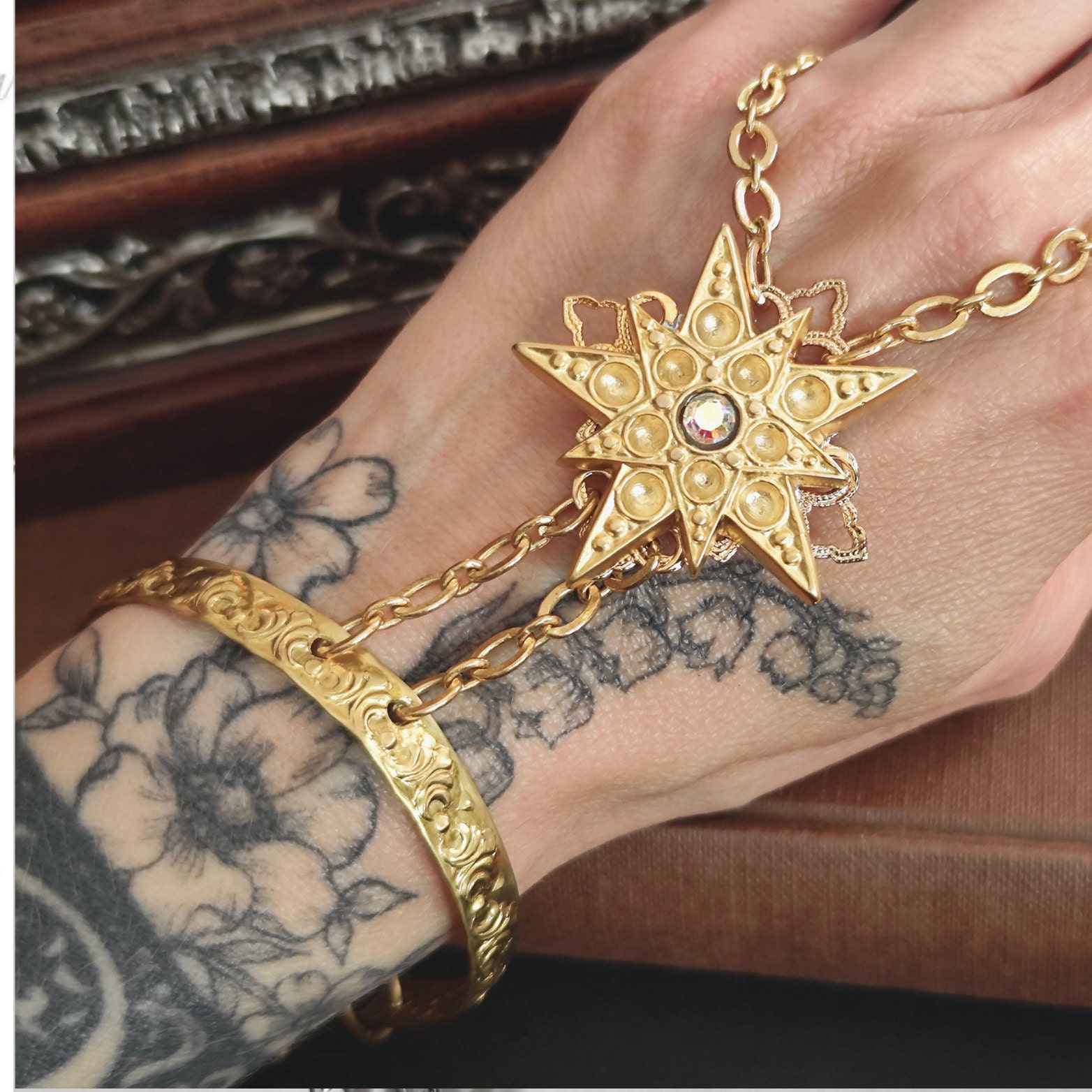 18K Gold Mini Star Of David Diamond Bracelet