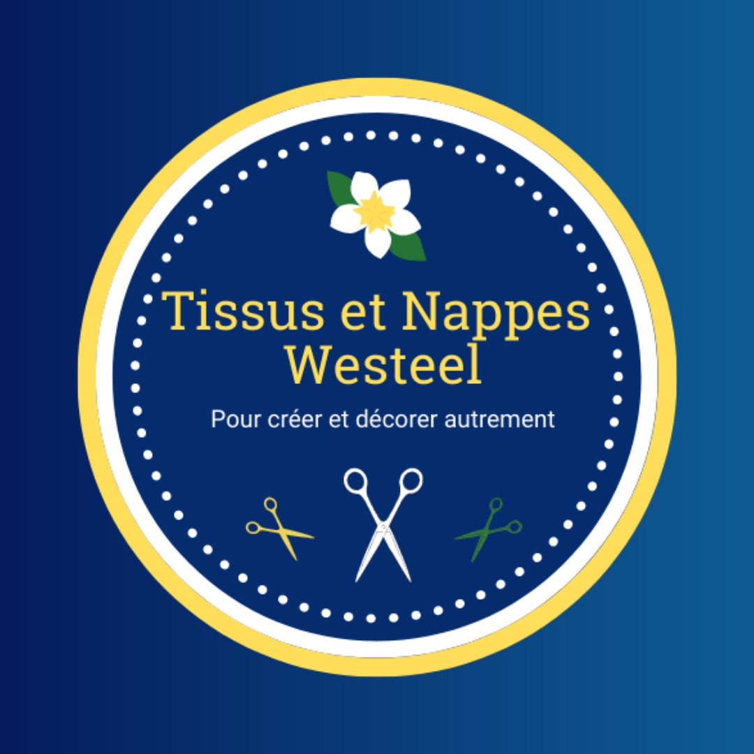 Nappe en Coton Enduit Feuille Végétale Vert et Blanc - Tissus et Nappes  Westeel
