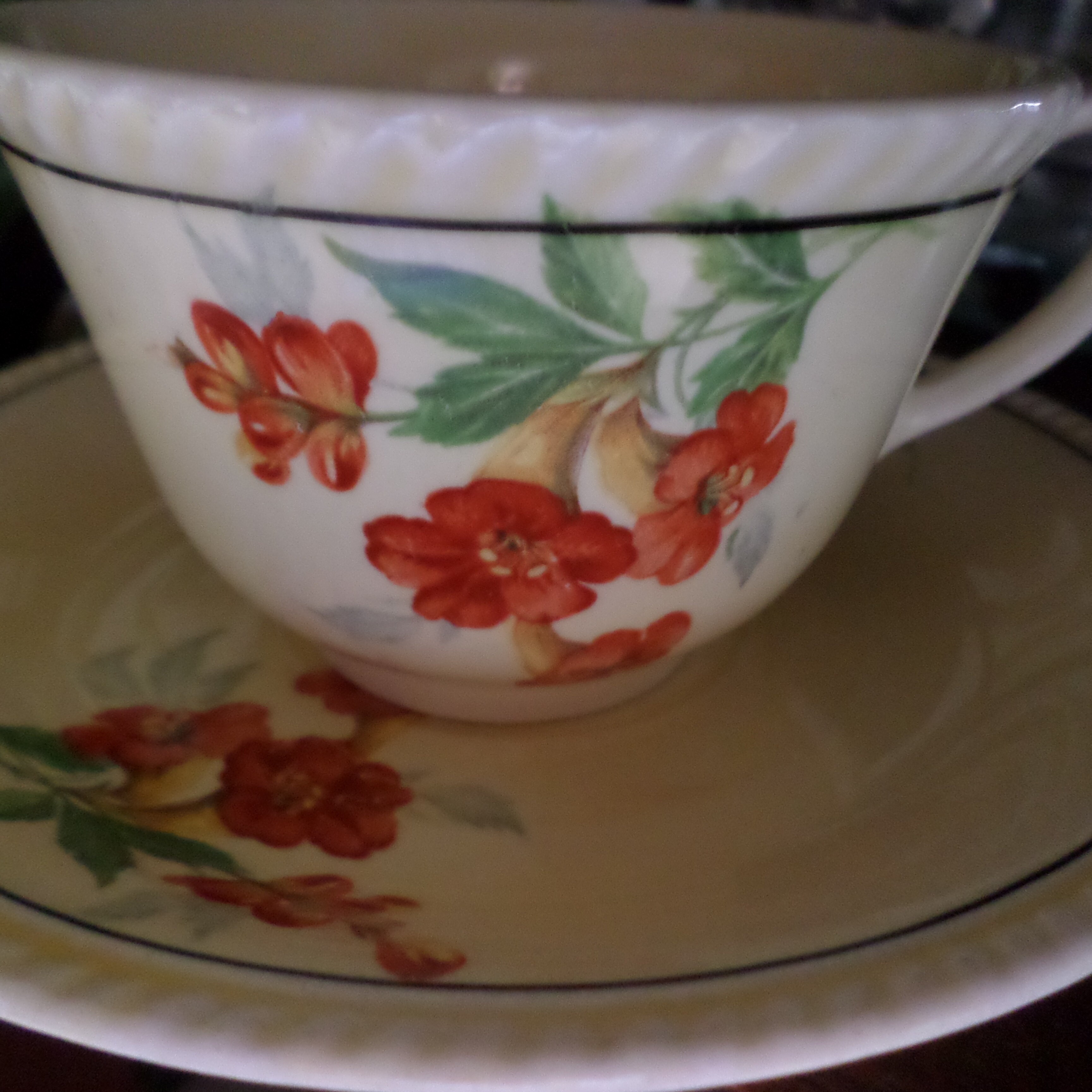 China & Dinnerware MAXCERA LEAF VINE SUGAR AND CREAMER Pottery & China