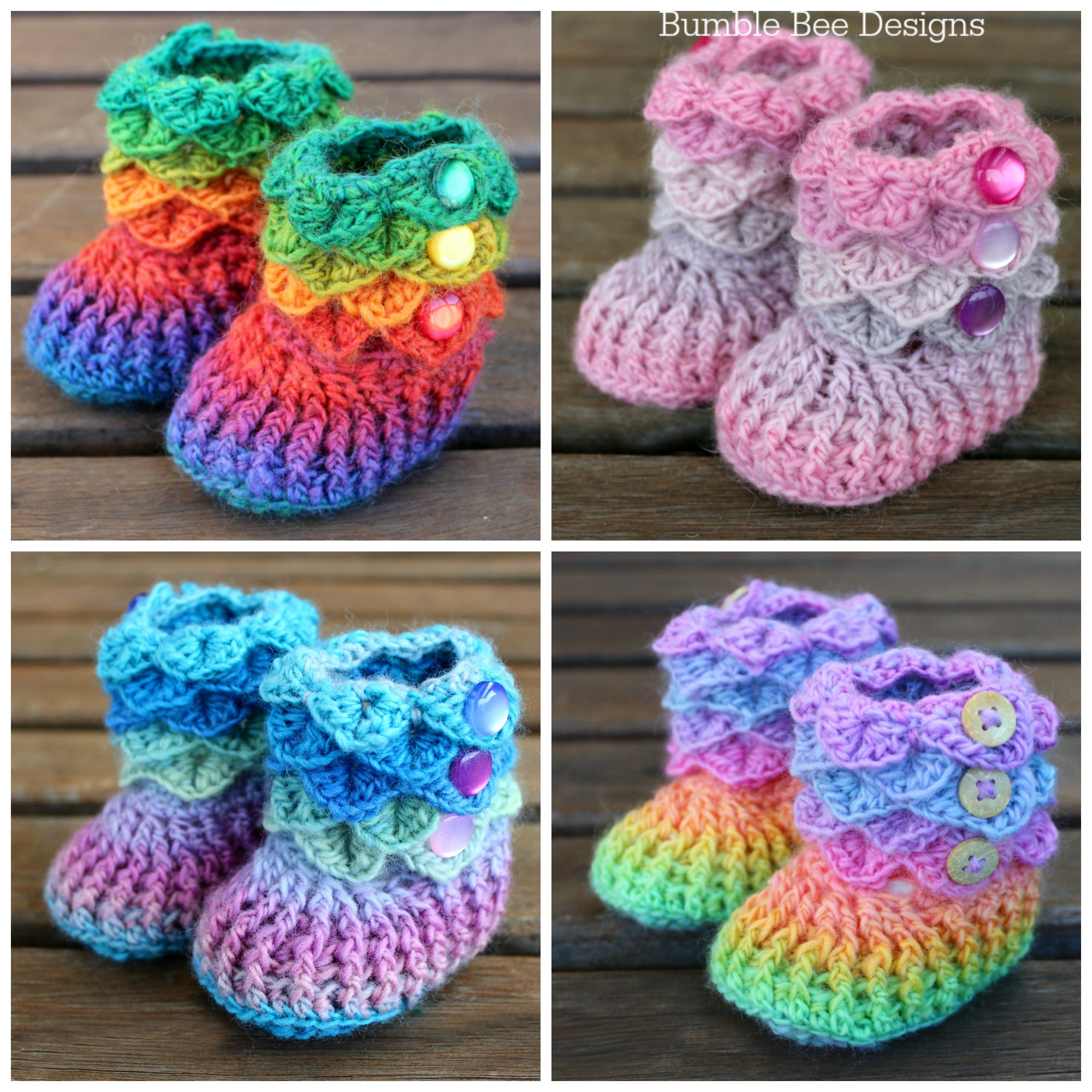 Crocodile stitch sale baby booties