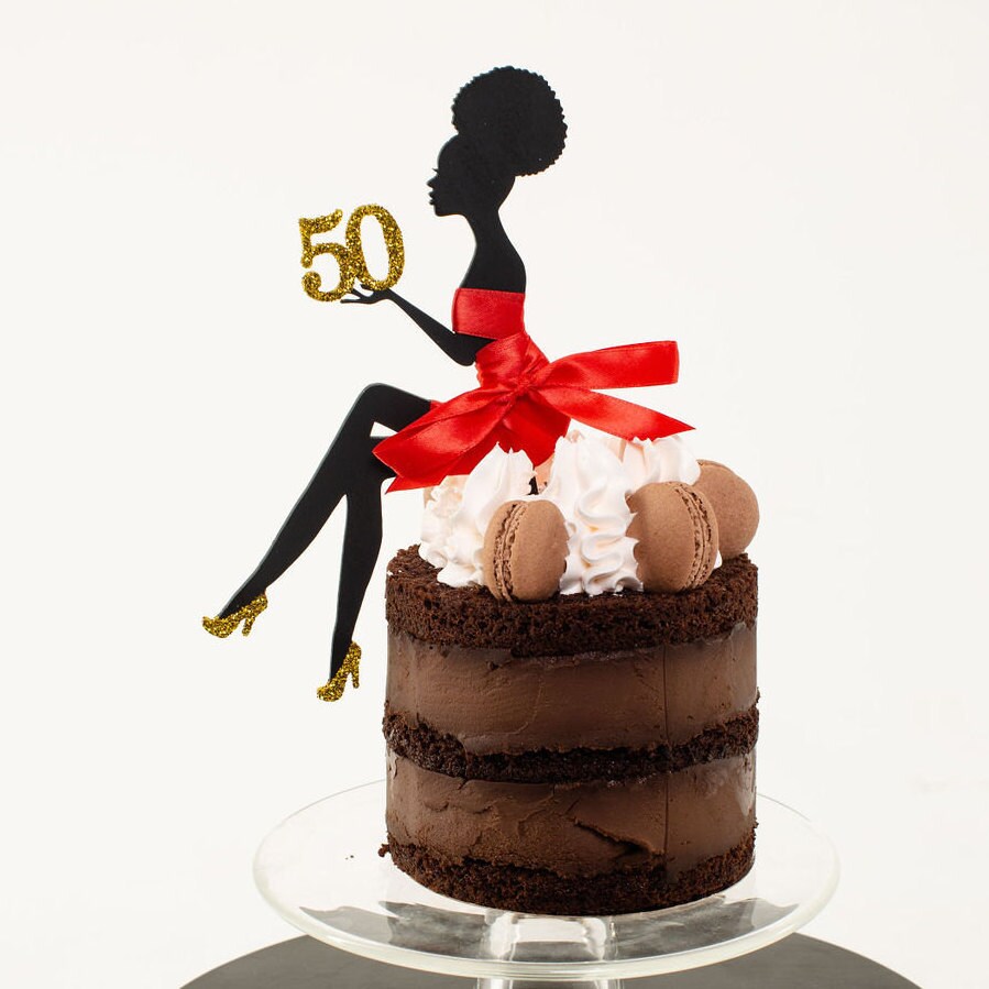 Topper de cumpleaños personalizable - Figura sentada/de pie