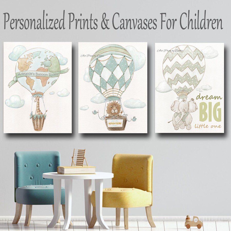 Personalized Print & Canvas Wall Art For Boys by NurseryRembrandts