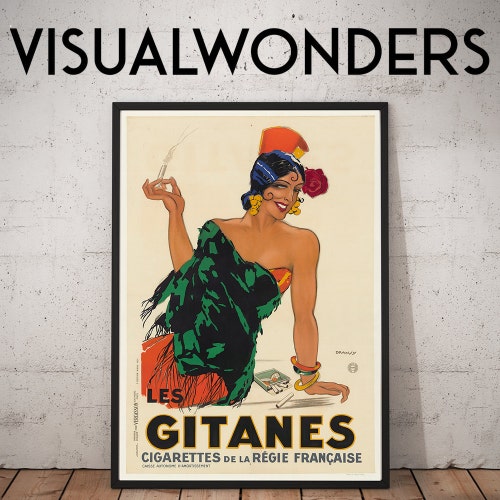 Art Nouveau Poster - Vintage French Poster - Les GITANES - Dransy 