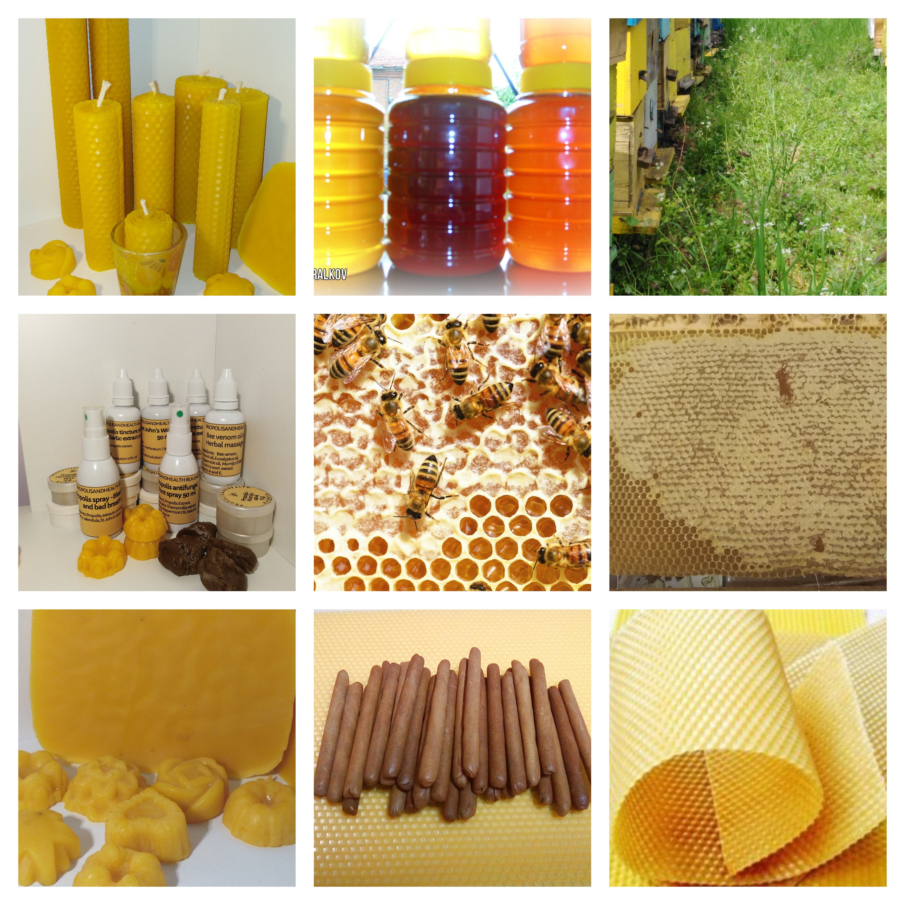 Natural Beeswax Candle Sheets 10 Pack, 25.5cm X13.5 Cm, 10x5.3