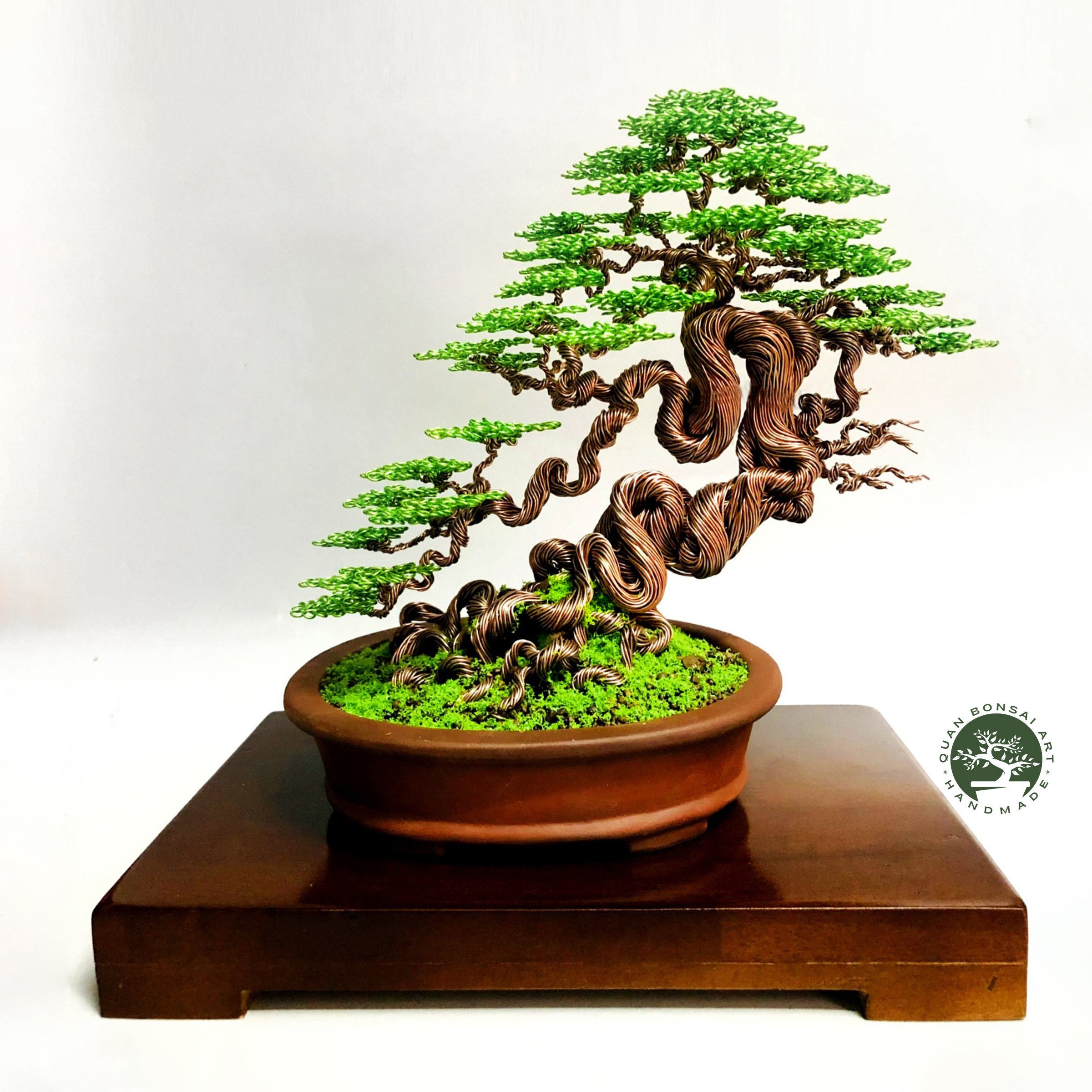 De belles oeuvres de bonsaï en fils de cuivre et d'aluminium, Culture-Sports