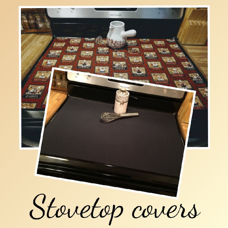 Stove Top Cover, Glasstop Cover, Stovetop Protector, Stovetop Pad, Ceramic Stovetop  Cover, Kitchen Decor, Sweet Designs by JLM, Black Canvas 