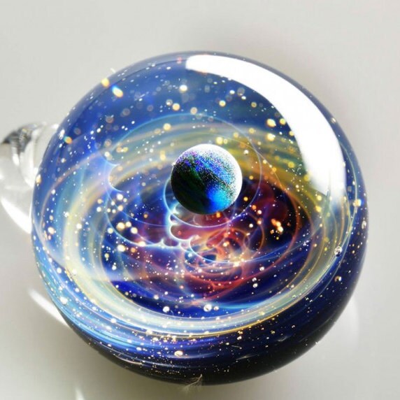 Space glass best sale pendant