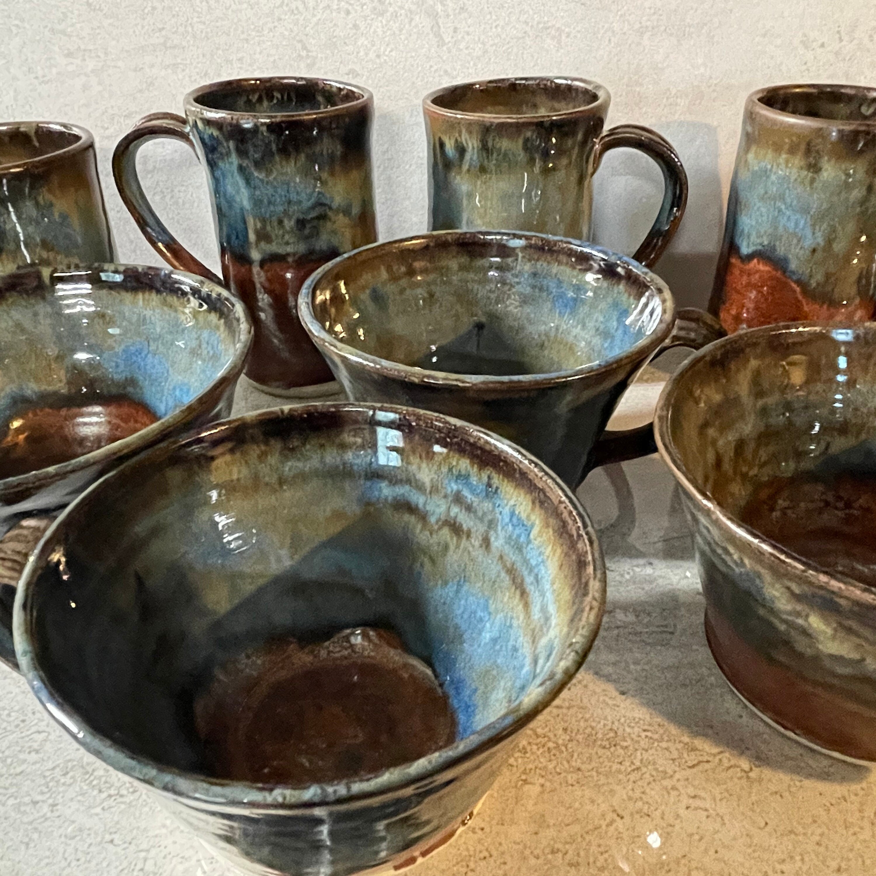 Blue and Copper Chili/Soup Bowl