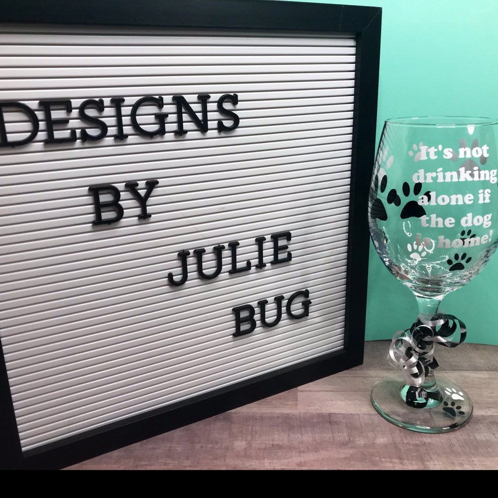 Custom Decals Personalized Wine Glasses gifts by DesignsbyJulieBug