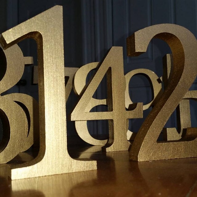 Numbers @ Signs Metallic Gold 13cm Large Wooden Letters Ampersands & Signs Numbers @ Signs Metallic Gold 13cm Large Wooden Letters Ampersands & Signs