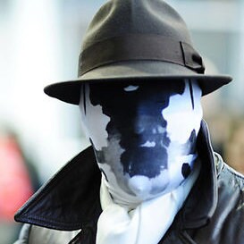 Máscara De Rorschach impresión Mancha De Tinta vigilancia Cosplay Disfraz Capucha Máscara pasamontañas blanco