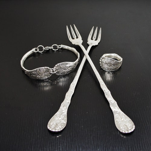 Fork Bracelet Silverware Jewelry Dragon Claws Sugar Tongs Fork Bracelet Silverware Jewelry Dragon Claws Sugar Tongs