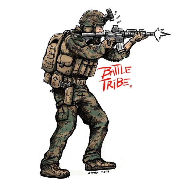 White Border Battle Tribe Trooper Sticker 5H - Etsy