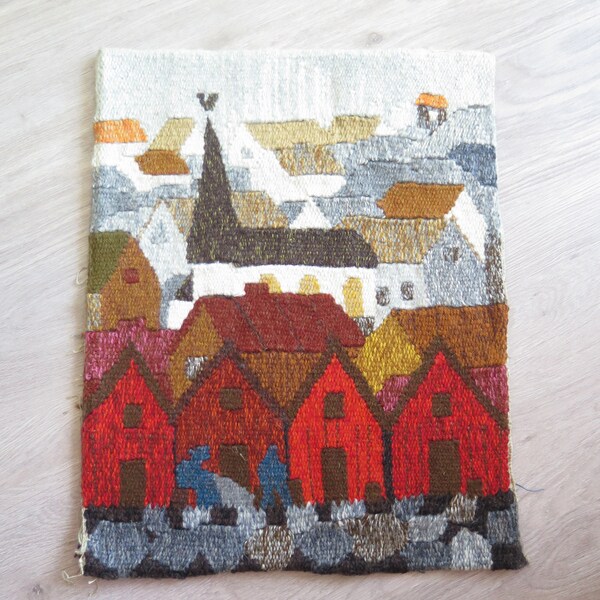 Picture of Scandinavian Wall Decor Reversible Wall Hanging Woven Brown Vintage ...