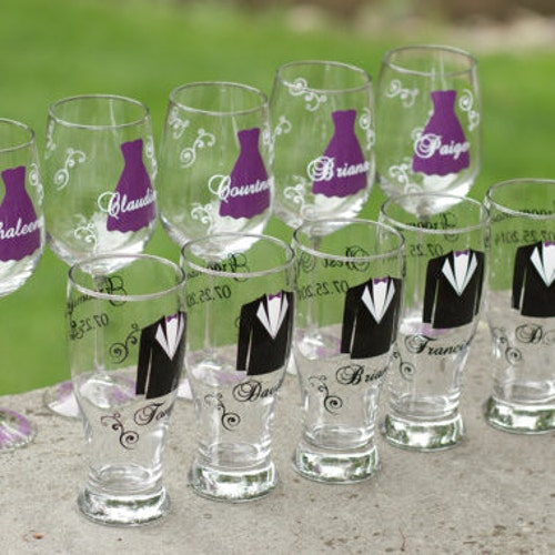 bridesmaid gifts glasses