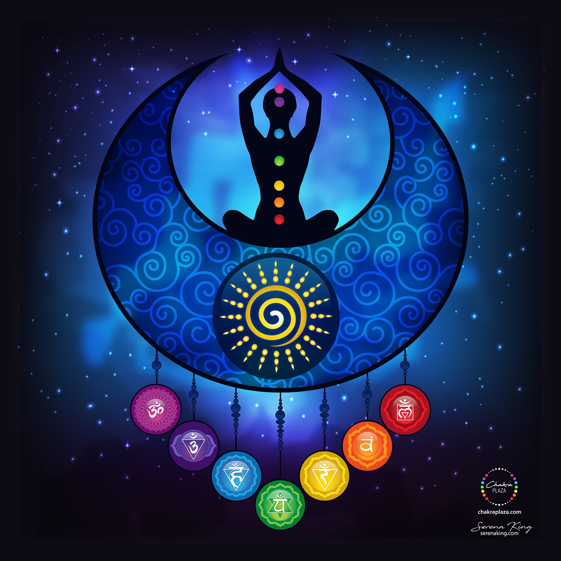Seven Chakras Printable Poster #39 Art & Collectibles Drawing