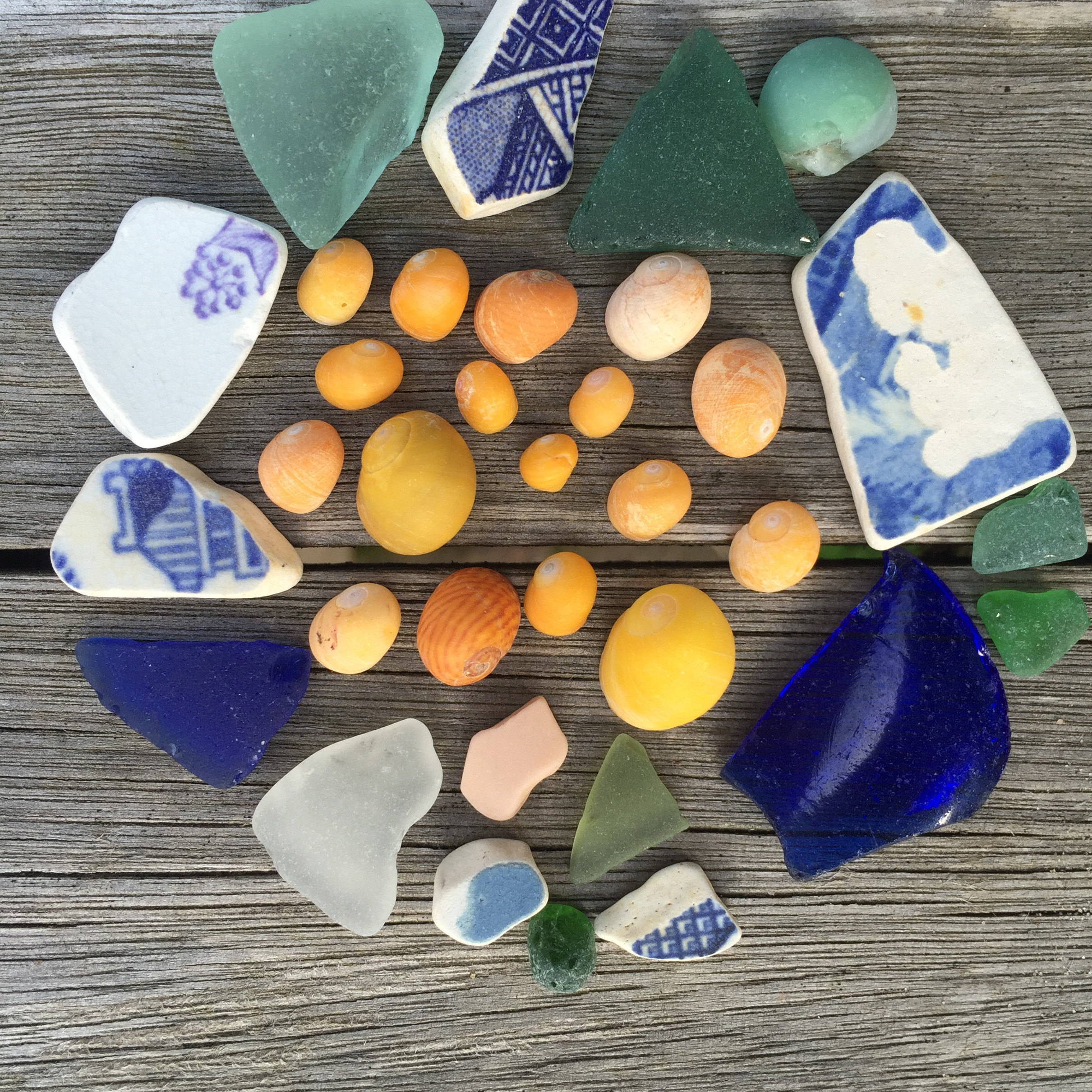 Sea glass and sea pottery art handmade in Fife. by fifeseaglass