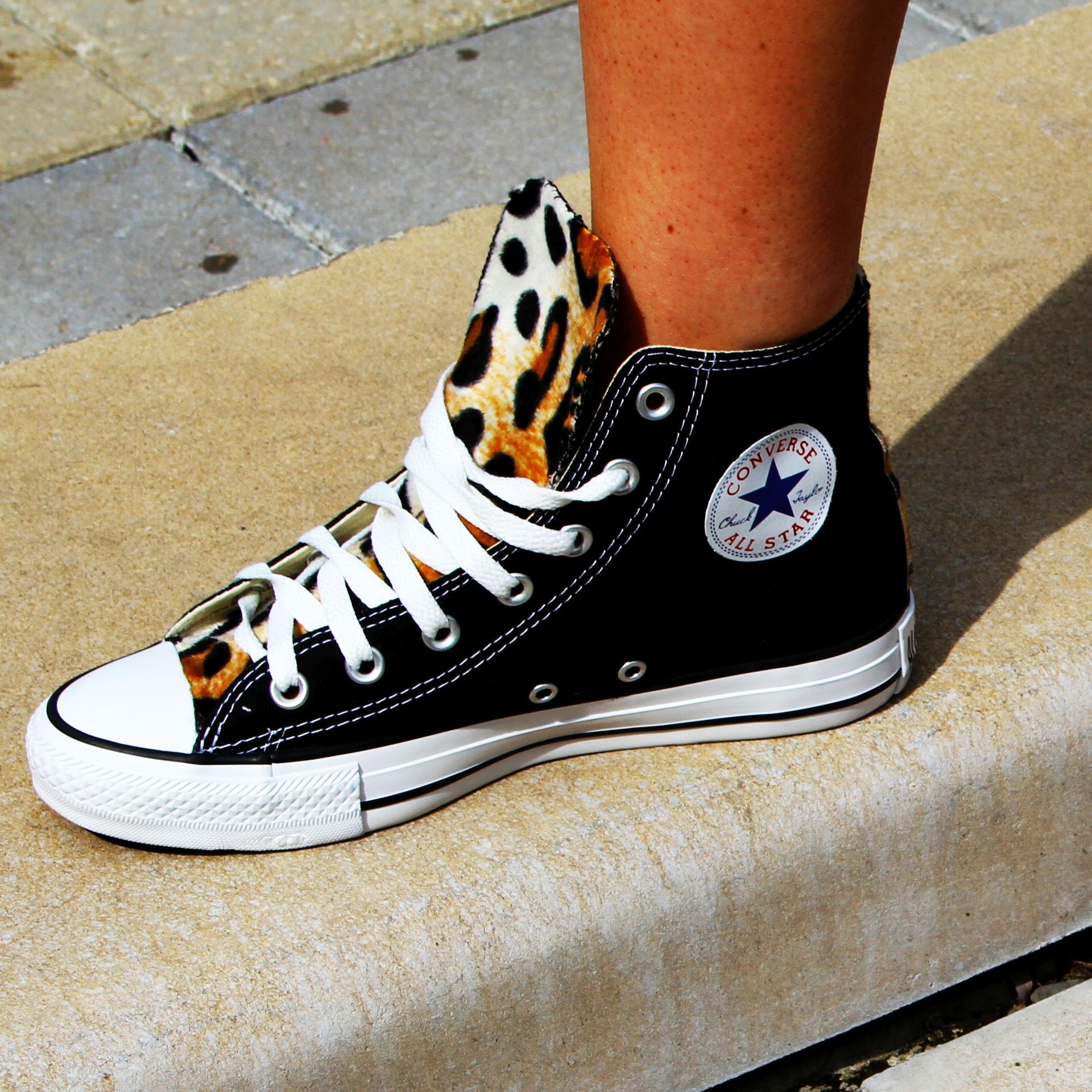 Leopard Print Converse Chuck Taylor All Star Shoes - Etsy