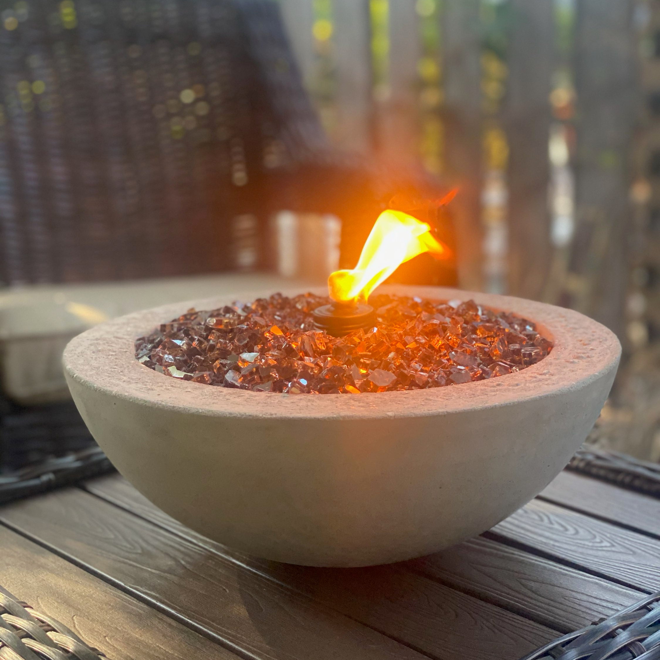 Concrete Fire Bowl Tabletop Pit Large Free - How To Make A Concrete Tabletop Fire Pit