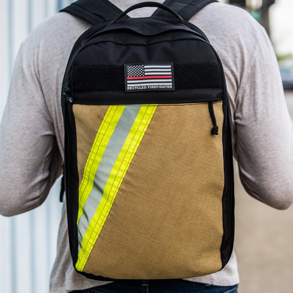recycled firefighter backpack