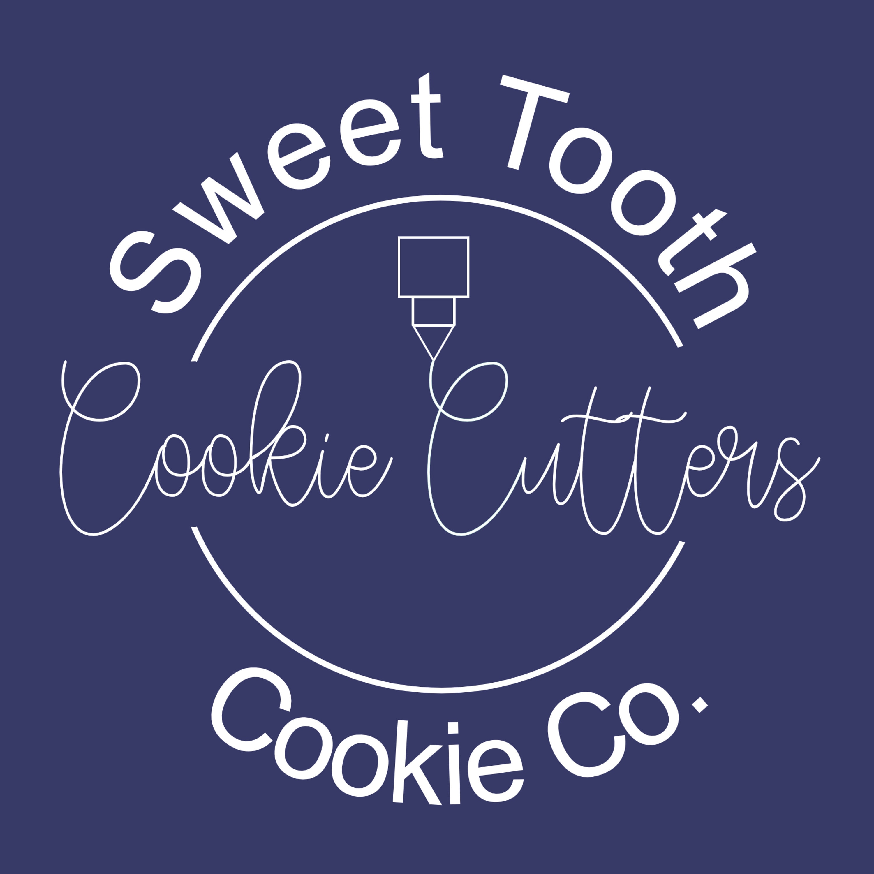 Number 1 Cookie Cutter With Vertical Script Writing on the Side 