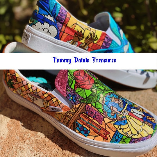 Ticket to Paradise Custom Hand Painted Vans Authentic Shoes