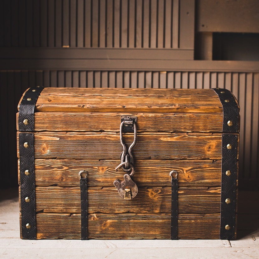 wooden chest Storage Box custom engraved by