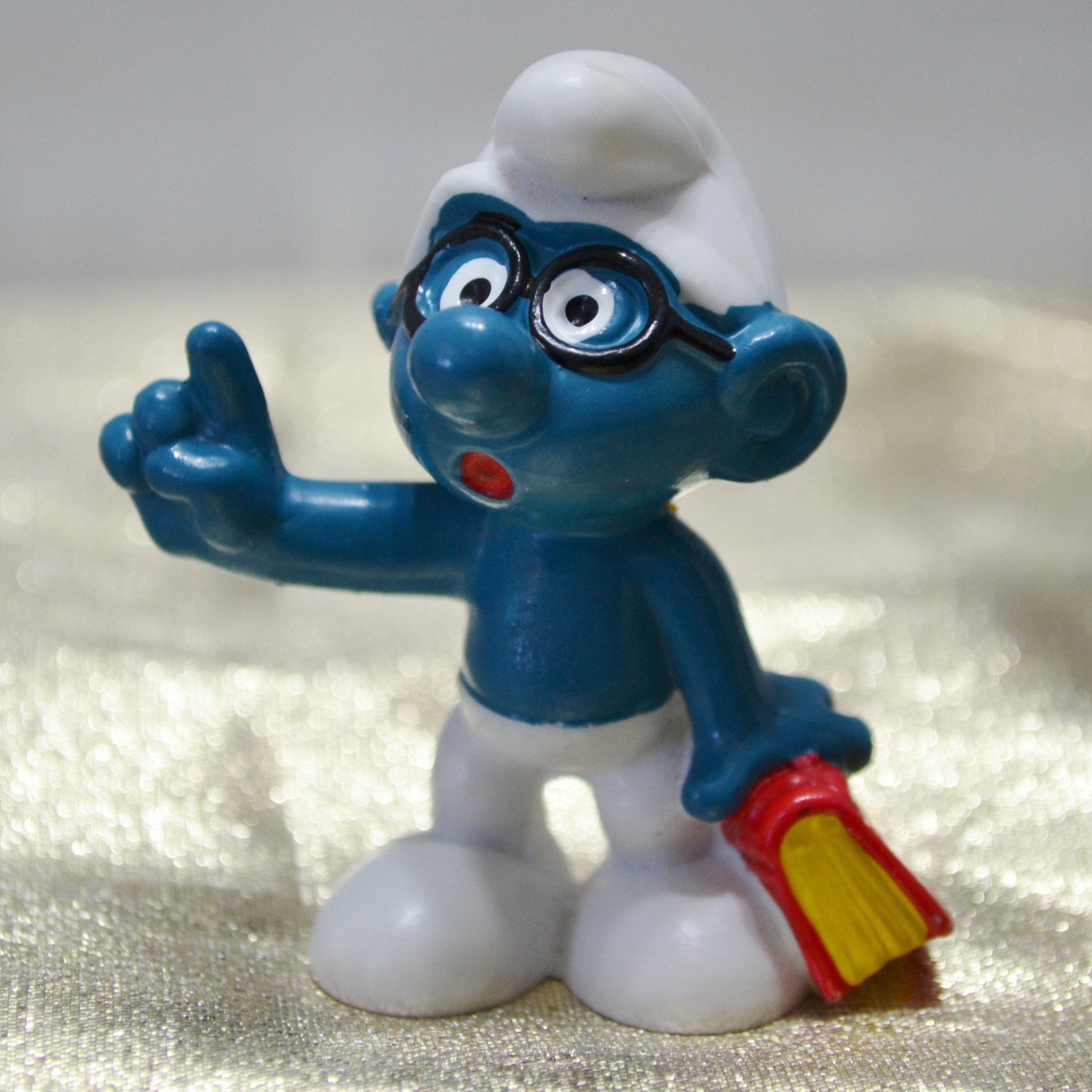 Smurfs 20129 Baseball Player Smurf Batter 1980s Vintage Figure Toy PVC Figurine for sale online 