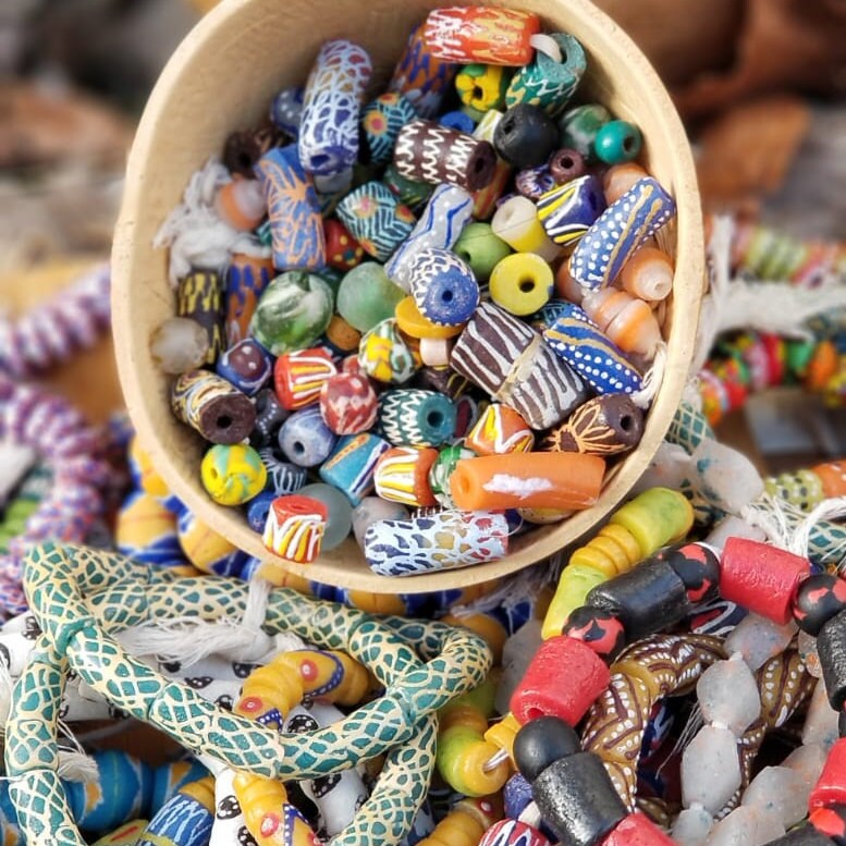 Jewelry & Beauty 20 African Handpainted Beads Recycled Glass Beads