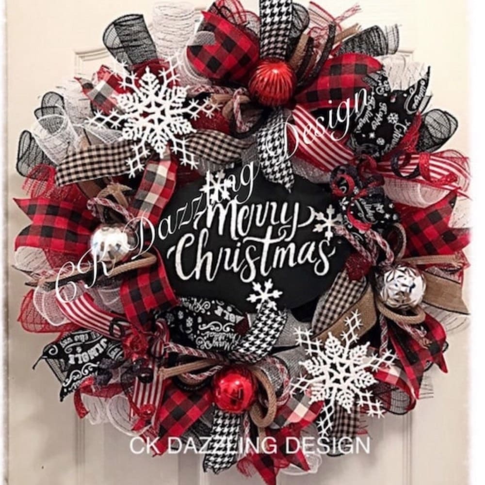 32 Christmas Deco Mesh Centerpiece/christmas Fireplace - Etsy