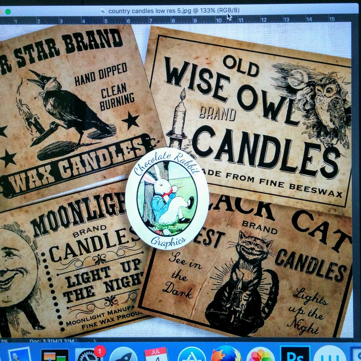 candle labels primitive country decor vintage digital etsy