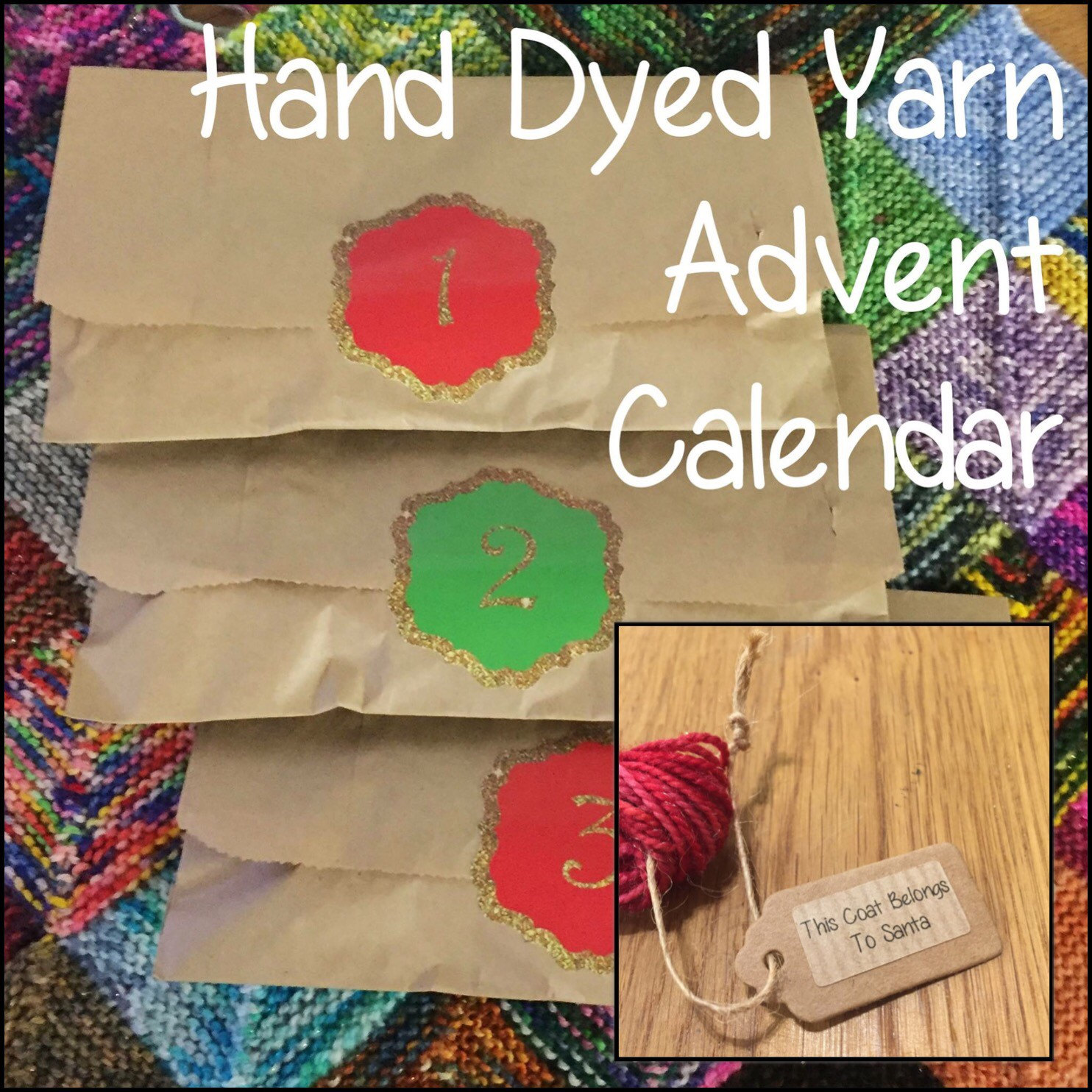 2019 Hand Dyed Christmas Advent Calendar Sock Yarn Mini -