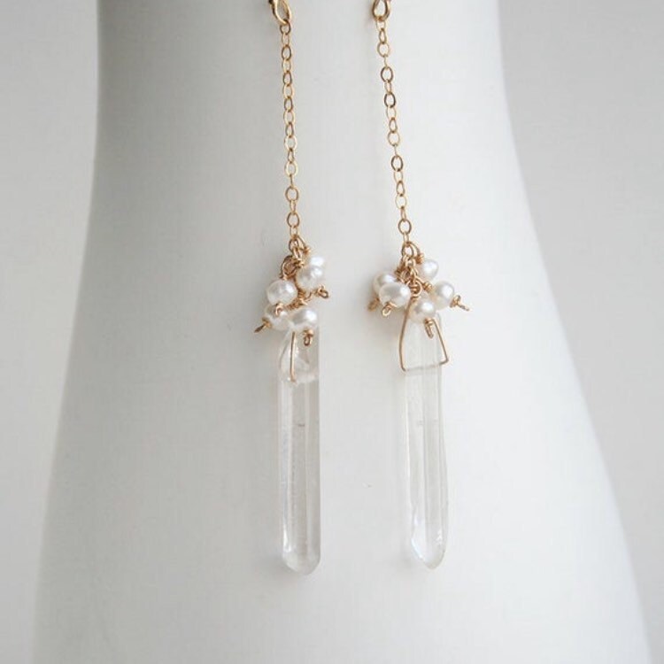Rhodochrosite Earrings Chandelier Earrings Beaded Gemstone Earrings Vintage Earrings Boho Earrings Romantic Earrings Heart Chakra Jewelry