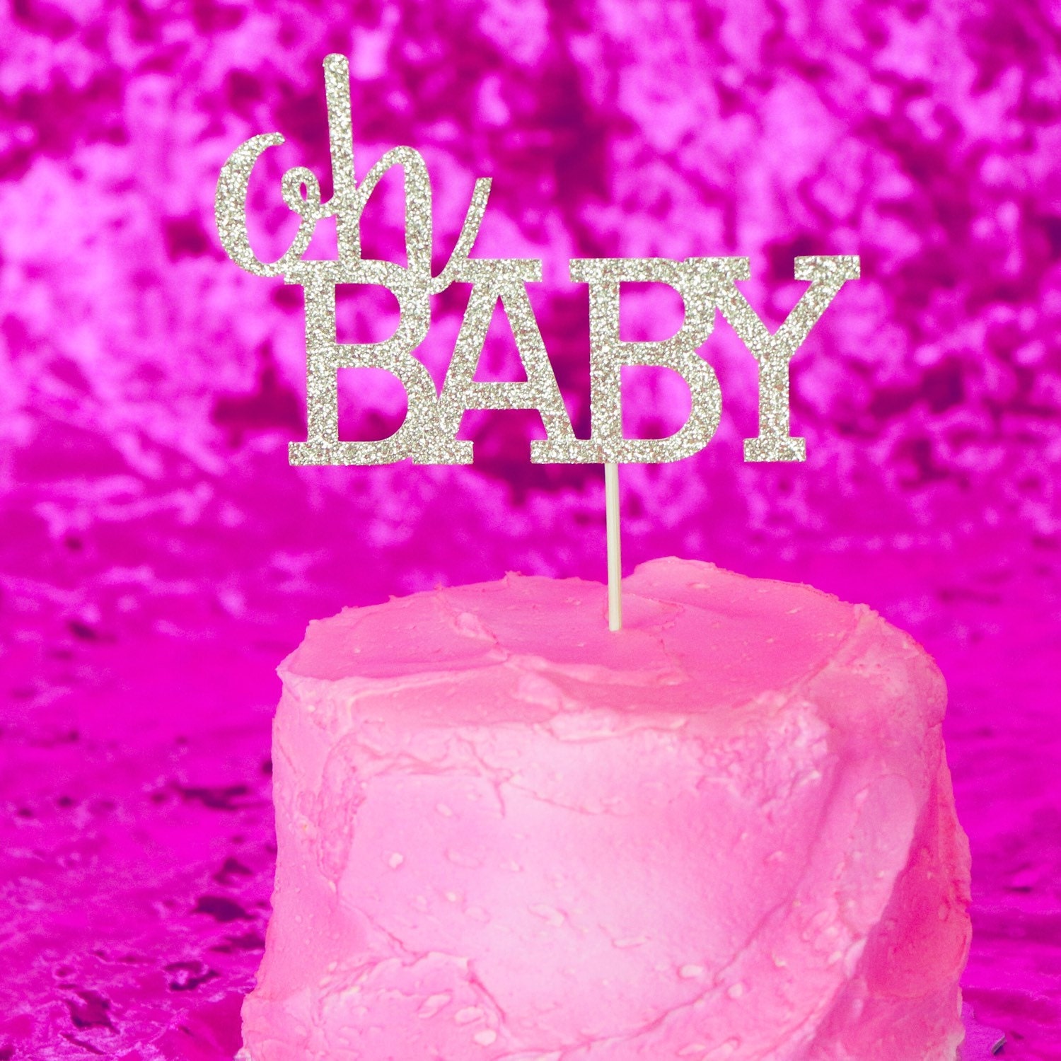 Oh Baby Cake Topper Brillo Baby Shower Nina Nino Regalo Juego
