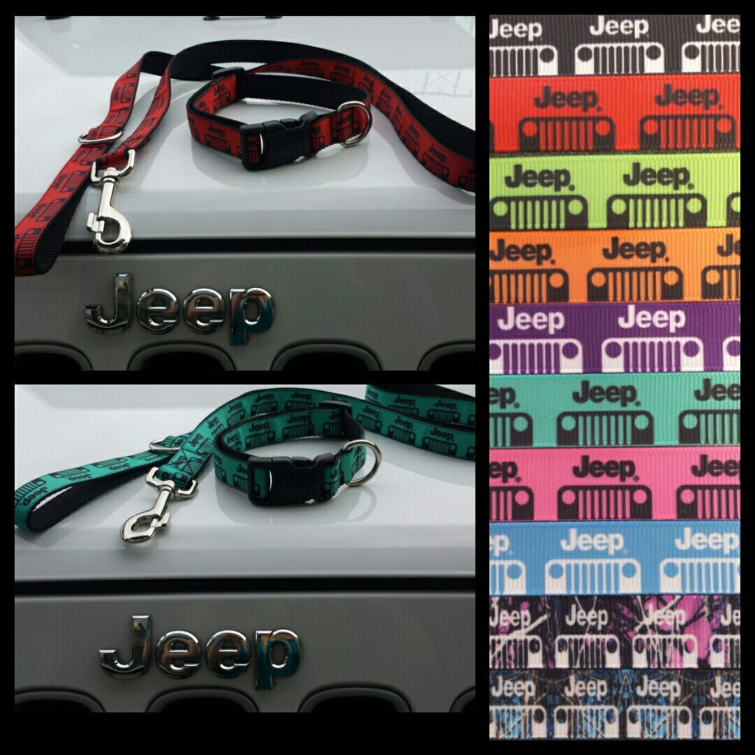 Jeep Teal Dog Collar leash or set Etsy